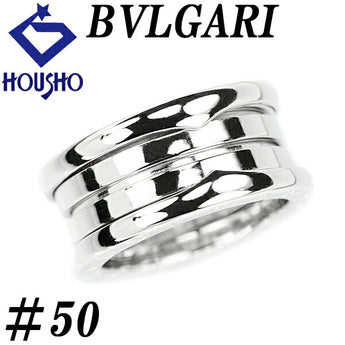BVLGARI B-zero1 Ring K18WG 3 Band #50 Base Metal Only No Stones Bzero1 B-zero1 Wide Thick Brand BVLGARI | 18K Daily Use Simple Stylish [Used] [SH110967]