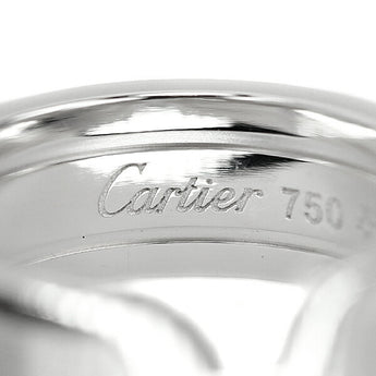 Cartier C2 2C Small Ring K18WG #50 Base metal only No stones Pear-grain Matte Open ring Brand Cartier | 18K Daily use Simple Cute Stylish [Used] [SH110969]
