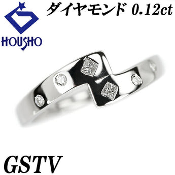 GSTV Diamond Ring 0.12ct Pt999 Princess Cut, Modified Cut, Fancy Cut, Brand | Diamond, Platinum, Daily Use, Simple, Cute, Stylish [Used] [SH110973]