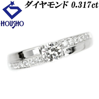 Diamond Ring 0.317ct Pt900 Double-Row Style | Diamond Platinum Daily Use Elegant Cute Stylish [Used] [SH110977]