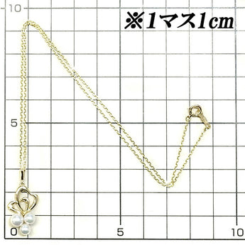 MIKIMOTO Akoya Pearl Necklace 4.8mm-5.6mm K14YG Heart Brand MIKIMOTO | 14K Akoya Pearl White Pearl Japanese Pearl Daily Use Simple Cute Stylish [Used] [SH111001]