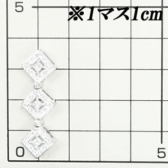 TASAKI Diamond Pendant Top 0.53ct K18WG 3-row 2-way Square Deformed Cut Fancy Cut Princess Cut Brand TASAKI | 18K Diamond Elegant Cute [SH111010]