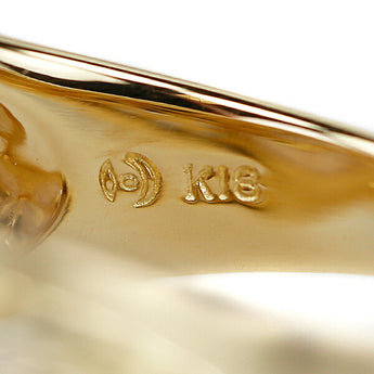 タサキ 田崎真珠 マベパール リング 12.0mm ダイヤモンド K18YG 透かし アラベスク TASAKI | 18金 マベ真珠 白真珠 半円真珠 半円パール ダイアモンド 上品 エレガント かわいい おしゃれ【SH111144】
