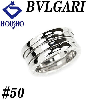 BVLGARI B-zero1 Ring K18WG 3 Band #50 Base Metal Only No Stones Bzero1 B-zero1 Wide Thick Brand BVLGARI | 18K Daily Use Simple Stylish [Used] [SH111158]