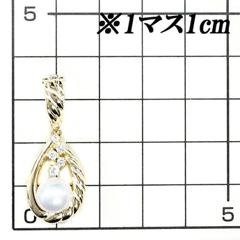 POLA Akoya pearl pendant top 7.9mm diamond K18YG drop teardrop POLA | 18K Akoya pearl white pearl Japanese pearl diamond elegant cute stylish [SH111167]