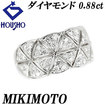 MIKIMOTO Diamond Ring 0.88ct Pt950 Openwork MIKIMOTO | Diamond Platinum Luxurious Gorgeous Elegant Cute Stylish [Used] [SH111174]