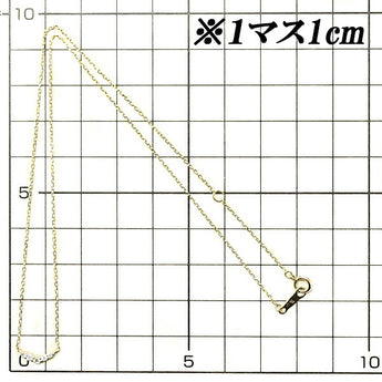 VENDOME AOYAMA Diamond Necklace 0.11ct K18YG Curve Brand VENDOME AOYAMA | 18K Diamond Daily Use Simple Cute Stylish [Used] [SH111189]