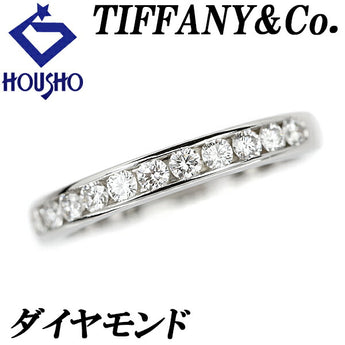 Tiffany Diamond Half Eternity Ring Pt950 Channel Setting Band TIFFANY&amp;Co. | Diamond Platinum Elegant Simple Cute Stylish [SH111199]