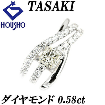 TASAKI Diamond Pendant Top 0.37ct K18WG Deformed Cut Fancy Cut Princess Cut TASAKI | 18K Diamond Elegant Luxurious Cute Stylish [Used] [SH111219]