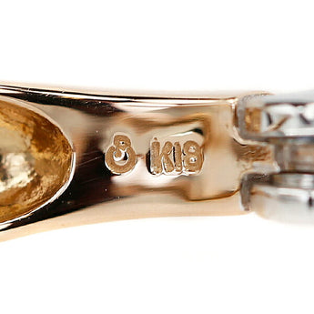 Diamond Ring 0.15ct K18WG K18PG Piercing Open Free Ring | 18K Diamond Daily Use Simple Elegant Cute Stylish [Used] [SH112018]