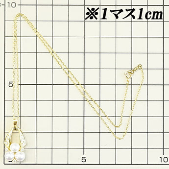 MIKIMOTO Akoya Pearl Necklace 6.0mm-6.3mm Diamond K18YG Brand MIKIMOTO | 18K Akoya Pearl White Pearl Japanese Pearl Diamond Elegant Cute Stylish [Used] [SH112033]