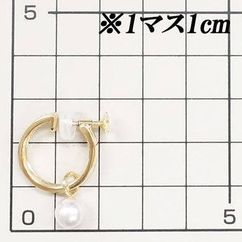 ミキモト アコヤパール イヤリング 6.6mm K18YG フープ 2way アラベスク ブランド MIKIMOTO | 18金 あこや真珠 白真珠 和珠 デイリーユース 上品 かわいい おしゃれ【中古】【SH112043】