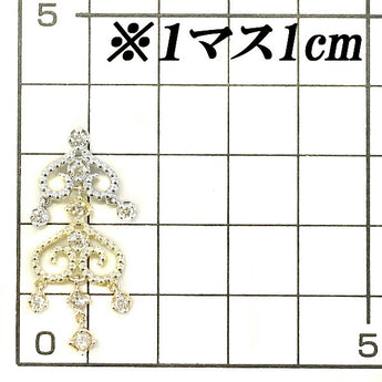 GSTV Diamond Pendant Top 0.43ct K18YG K18PG Pt950 Deformed Cut Fancy Cut Princess Cut Milled Millgrain | 18K Diamond Cute Stylish [Used] [SH112045]