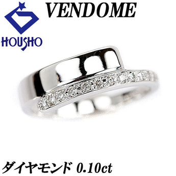 VENDOME AOYAMA Diamond Ring 0.10ct K18WG Brand VENDOME AOYAMA | 18K Diamond Daily Use Simple Cute Stylish [Used] [SH112058]