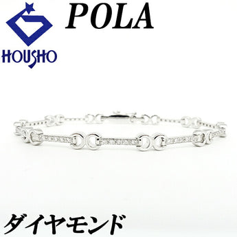 POLA Diamond Bracelet K18WG Brand POLA | 18K Diamond Elegant Cute Stylish [Used] [SH112089]