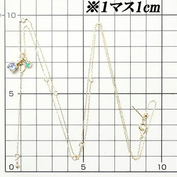 ウィッシュアポンアスター タンザナイト ネックレス エメラルド ダイヤモンド K18YG マルチway ステーション WISH UPON A STAR | 18金 ダイアモンド 豪華 上品 かわいい おしゃれ【中古】【SH112101】