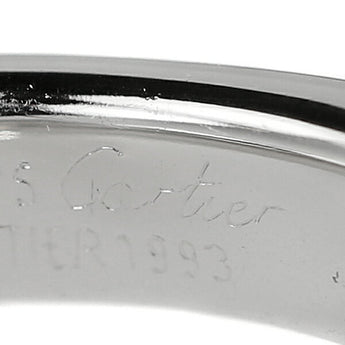 Cartier Diamond Band Ring #51 0.25ct K18WG Single Stone Brand Cartier | 18K Diamond Elegant Simple Cute Stylish [Used] [SH113607]