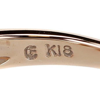 Estelle Diamond Ring K18PG Flower Plant Botanical Brand ESTELLE | 18K Diamond Daily Use Simple Cute Stylish [Used] [SH113620]