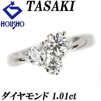 TASAKI Diamond Ring 1.01ct Pt900 Trilogy Brand TASAKI | Diamond Platinum Elegant Luxurious Simple Cute Stylish [Used] [SH113621]