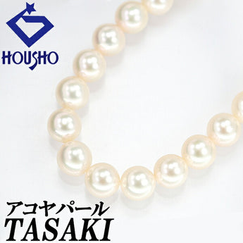 TASAKI Akoya Pearl Necklace 6.8mm-7.2mm SV Strand Brand TASAKI | Akoya Pearl White Pearl Japanese Pearl Silver Elegant Cute Stylish [Used] [SH113653]