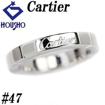 Cartier Lanier Ring K18WG #47 Base metal only No stones Brand Cartier | 18K Elegant Daily use Simple Cute Stylish [Used] [SH113903]