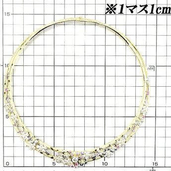 Diamond Necklace 1.002ct Sapphire K18YG Pt900 Sakura Cherry Blossom Flower Plant Botanical Pear-finished Matte Enamel Openwork | 18K Pink Sapphire Diamond Gorgeous [SH113936]