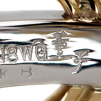 水野薫子 サファイア リング 15.56ct ダイヤモンド K18WG K18YG 作家 デザイナー | 18金 サファイヤ ダイアモンド 豪華 ゴージャス かわいい おしゃれ【中古】【SH114823】