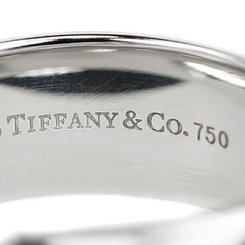 Tiffany Atlas Ring, K18WG, base metal only, no stones, matte finish, brand TIFFANY&amp;Co. | 18K, daily use, simple, cute, stylish [Used] [SH114838]