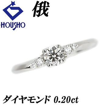 Niwa Diamond Ring 0.20ct Pt950 4-prong Brand NIWAKA | Diamond Platinum Elegant Simple Cute Stylish [Used] [SH114843]