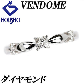 VENDOME AOYAMA Diamond Ring K18WG Thin and Delicate Brand VENDOME AOYAMA | 18K Diamond Daily Use Simple Cute Stylish [Used] [SH114846]