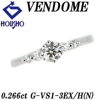 Vendome Aoyama Diamond First Meet Ring 0.266ct Pt950 6-prong Graded Certificate First Meet VENDOME AOYAMA | Diamond Platinum Elegant Cute Stylish [Used] [SH114853]