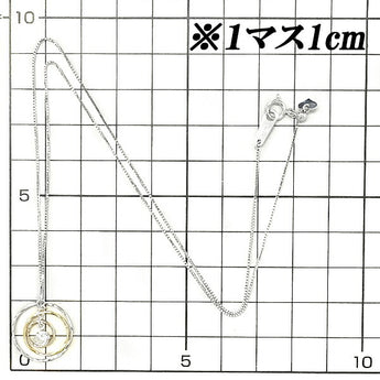Luciola Diamond Necklace 0.31ct K18YG WG PG Circle Round 3-Row Brand LUCCIOLA | 18K Diamond Daily Use Cute Stylish [Used] [SH114879]