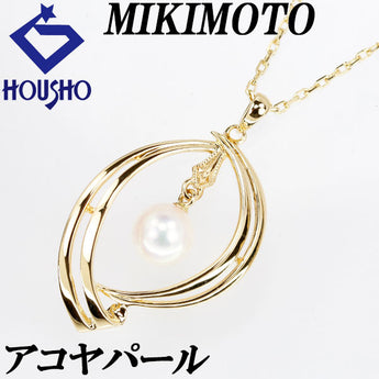 MIKIMOTO Akoya Pearl Necklace 6.4mm K18YG Brand MIKIMOTO | 18K Akoya Pearl White Pearl Japanese Pearl Daily Use Simple Cute Stylish [Used] [SH114888]