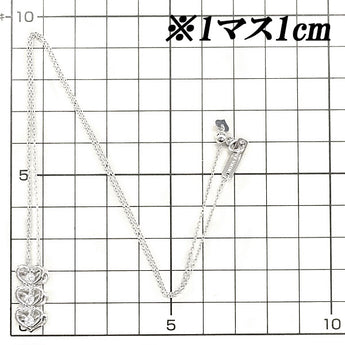 ニナリッチ セイコー ダイヤモンド ネックレス 0.26ct K18WG 3連 ハート ブランド NINA RICCI SEIKO | 18金 ダイアモンド デイリーユース 上品 かわいい おしゃれ【中古】【SH114890】