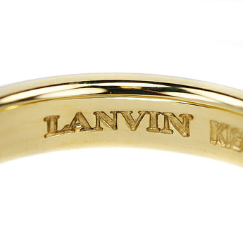 LANVIN Diamond Ring 0.06ct K18YG Pt950 Combination Pear-grain Matte Brand LANVIN | 18K Diamond Daily Use Simple Cute Stylish [Used] [SH114898]