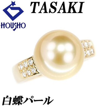 TASAKI Tasaki Pearl White South Sea Golden Pearl Ring 11.7mm Diamond K18YG Brand TASAKI | 18K White South Sea Pearl White Pearl South Sea Pearl Elegant Cute Stylish [Used] [SH114900]