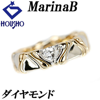 MarinaB Emma Diamond Ring K18YG K18WG Deformed Cut Fancy Cut Brand MarinaB | 18K Diamond Luxurious Gorgeous Unique Cute Stylish [Used] [SH114903]