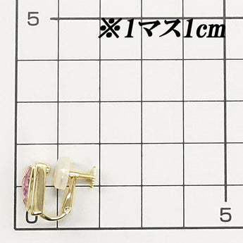 Jeunet Pink Sapphire Earrings 3.61ct K18YG Mystery Setting Square Brand Jeunet | 18K Pink Sapphire Gorgeous Daily Use Stylish Cute [Used] [SH114931]