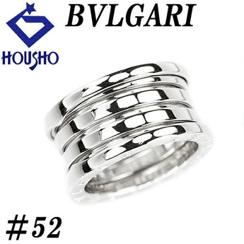 BVLGARI B-zero1 Ring K18WG 4 Band #52 Base Metal Only No Stones Bzero1 B-zero1 Wide Thick Brand BVLGARI | 18K Daily Use Simple Cute Stylish [Used] [SH115399]