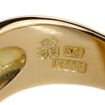 翁淳 ダイヤモンド リング 0.25ct K18YG Pt900 マーキスカット 変形カット ファンシーカット V字 作家 デザイナー | 18金 ダイアモンド 豪華 ゴージャス かわいい おしゃれ【中古】【SH115407】