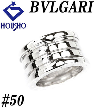BVLGARI B-zero1 Ring K18WG 4 Band #50 Base Metal Only No Stones Bzero1 B-zero1 Wide Thick Brand BVLGARI | 18K Daily Use Simple Stylish [Used] [SH115419]