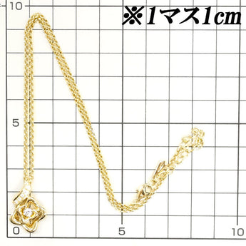 POLA Diamond Necklace 0.22ct K18YG Flower Plant Botanical Brand POLA | 18K Diamond Daily Use Luxurious Gorgeous Cute Stylish [Used] [SH115426]