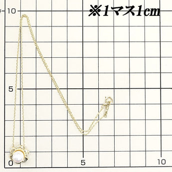 MIKIMOTO Akoya Pearl Necklace 6.8mm K18YG Flower Plant Botanical Brand MIKIMOTO | 18K Akoya Pearl White Pearl Japanese Pearl Daily Use Simple Cute Stylish [Used] [SH115437]