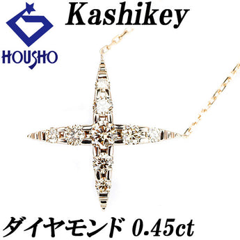 Kashikey Brown Diamond Naked Necklace 0.45ct K18BG Cross Men's Unisex Kashikey | 18K Brown Diamond Daily Use Cute Stylish [Used] [SH115439]