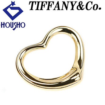 Tiffany Open Heart Pendant Top K18YG Base Metal Only No Stone Elsa Peretti Brand TIFFANY&amp;Co. | 18K Gold Daily Use Simple Cute Stylish [Used] [SH115446]