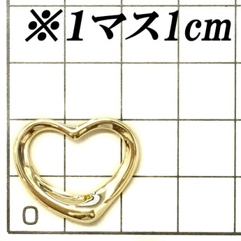 Tiffany Open Heart Pendant Top K18YG Base Metal Only No Stone Elsa Peretti Brand TIFFANY&amp;Co. | 18K Gold Daily Use Simple Cute Stylish [Used] [SH115446]