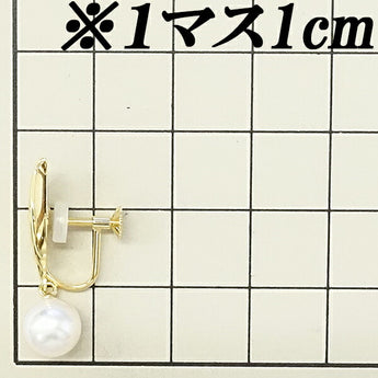 MIKIMOTO Akoya Pearl Earrings 7.3mm K18YG Brand MIKIMOTO | 18K Akoya Pearl White Pearl Japanese Pearl Daily Use Simple Cute Stylish [Used] [SH115457]