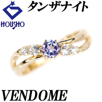 VENDOME AOYAMA Tanzanite Ring Sapphire K18YG Wave Brand VENDOME AOYAMA | 18K Gold Daily Use Simple Cute Stylish [Used] [SH115639]