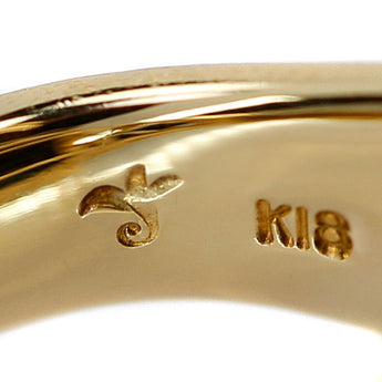 名執左結里 オニキス リング 33.35ct サンゴ ダイヤモンド K18YG 薔薇 バラ ローズ 梨地 マット ツヤ消し スクエア ジオード 作家 デザイナー | 18金 ダイアモンド かわいい おしゃれ【SH115643】