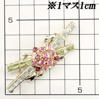 タサキ トルマリン ペンダントブローチ ペンダントトップ ペリドット アクアマリン ダイヤモンド K18YG リボン アクワマリン TASAKI | 18金 ダイアモンド 豪華 ゴージャス かわいい【SH115664】
